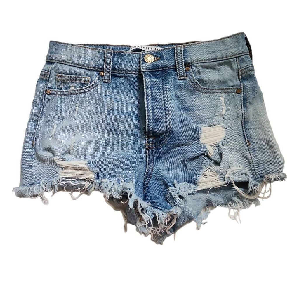 Celebrity Pink Juniors Size 3 The Brat Distressed Cutoff Jean Shorts